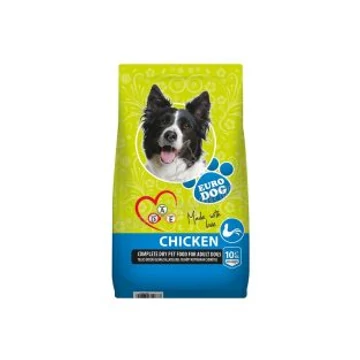 Euro Dog száraz táp felnőtt kutyáknak 10 kg csirke ízesítés 