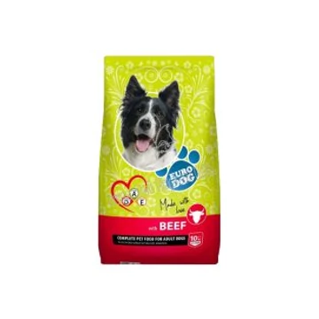 Euro Dog száraz táp felnőtt kutyáknak 10 kg marha ízesítés