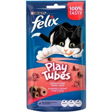 Felix Play Tubes jutalomfalat felnőtt macskáknak 50g pulyka-sonka