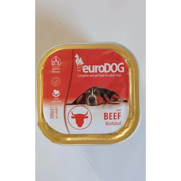 Euro Dog alutálka felnőtt kutyáknak 300 g marha ízesítés