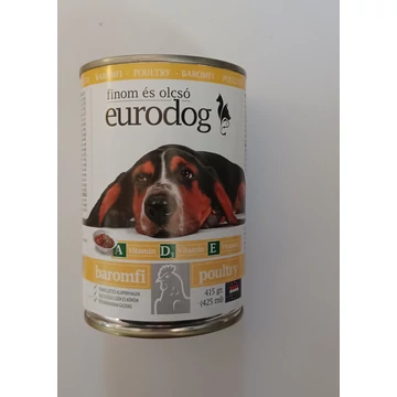 Euro Dog konzerv felnőtt kutyák számára 415 g baromfi ízesítés