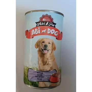 Abi Dog konzerv felnőtt kutyák számára 1240 g májas