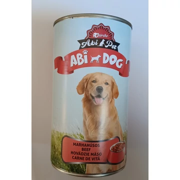 Abi Dog konzerv felnőtt kutyák számára 1240 g marhahúsos