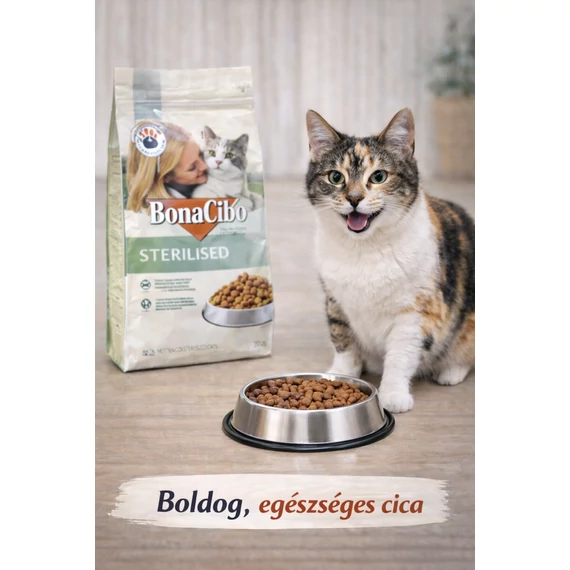 Bonacibo Cat száraztáp ivartalanított macskáknak 2 kg csirke-szardella