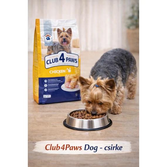 CLUB4PAWS dog táp kistestű felnőtt kutyáknak CSIRKE ízesítés