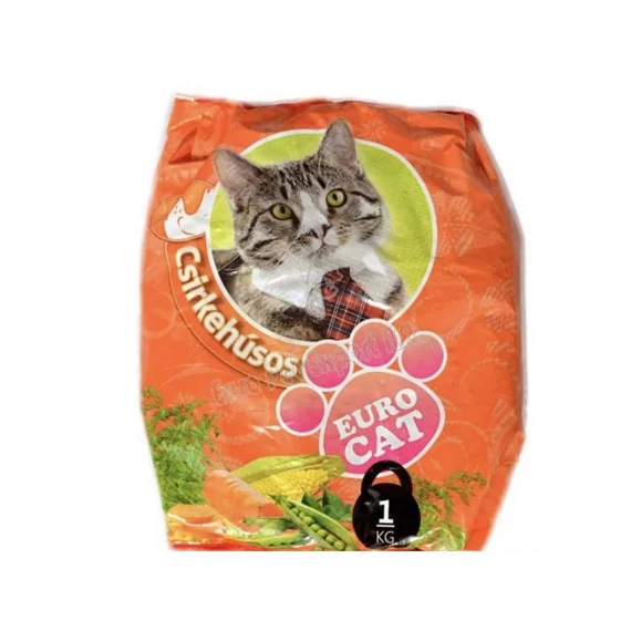 Euro cat száraz táp 1kg csirke ízesítés
