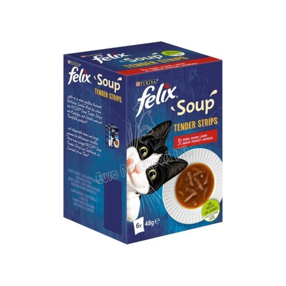 Felix Soup Tender macska leves 6x48g házias ízek