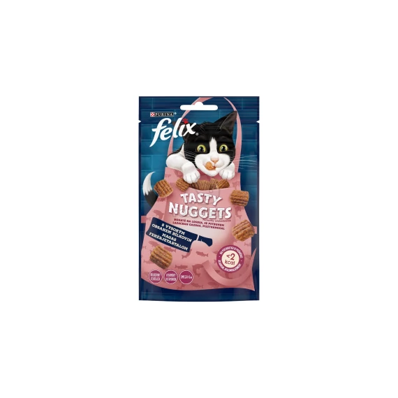 Felix Tasty Nuggets jutalomfalat macskáknak 60g lazac