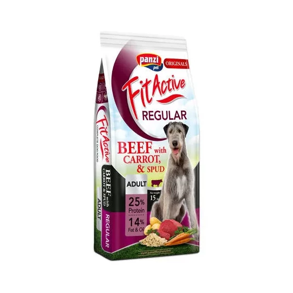 FitActive Originals Regular száraztáp allergiás, felnőtt kutyák számára  marhahússal és répával
