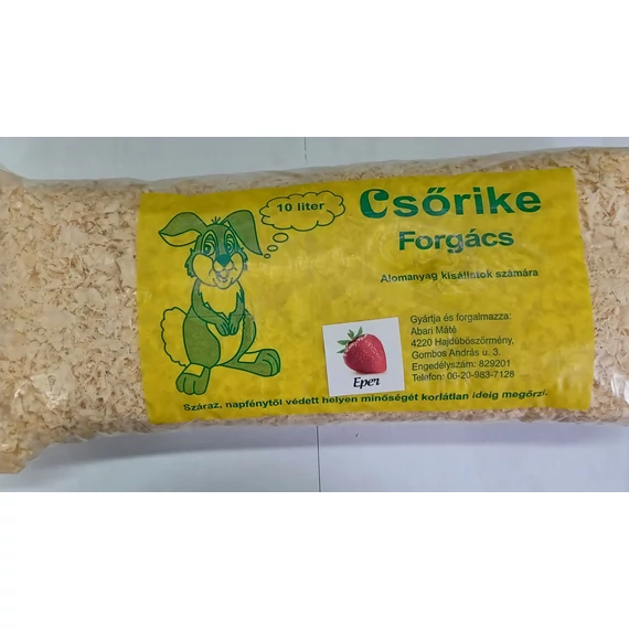 Csőrike forgács kisállatok számára 10l eper illatú