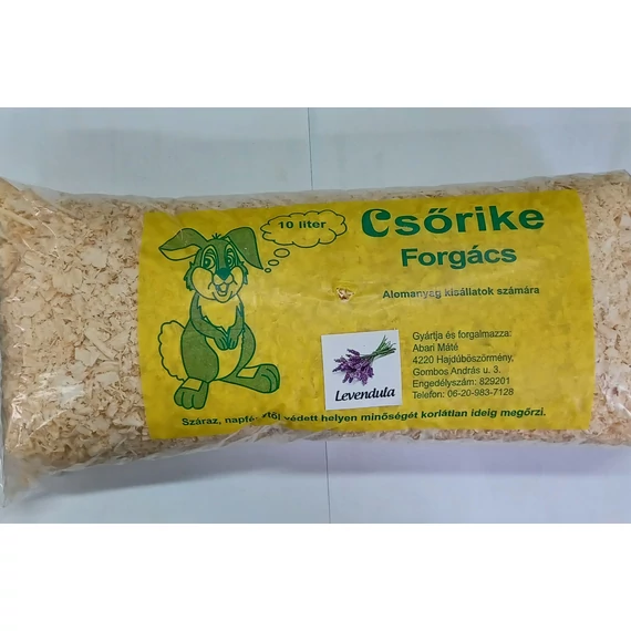 Csőrike forgács kisállatok számára 10l levendula illatú