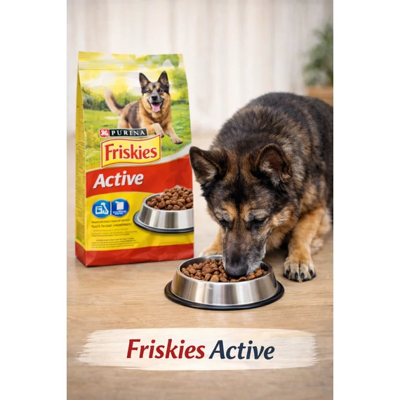 Friskies Active száraz táp felnőtt kutyáknak marha ízesítés