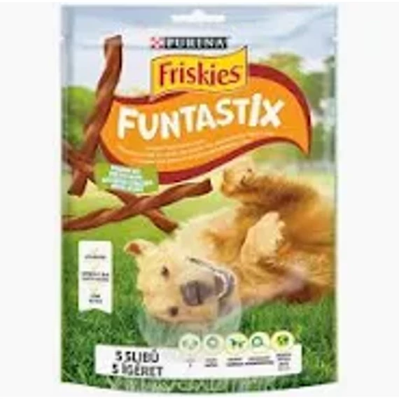 Friskies Funtastix jutalomfalat kutyáknak 175g bacon-sajt ízű
