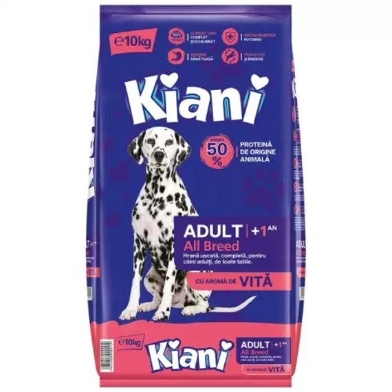 Kiani száraztáp felnőtt kutyáknak 10kg marha