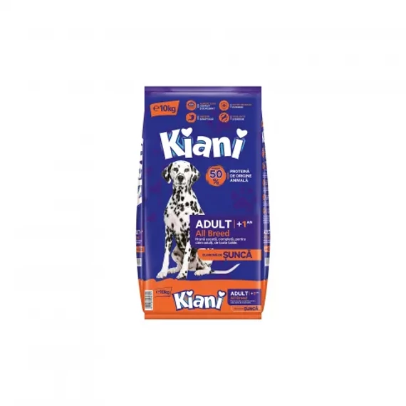 Kiani száraztáp felnőtt kutyáknak 10kg sonka