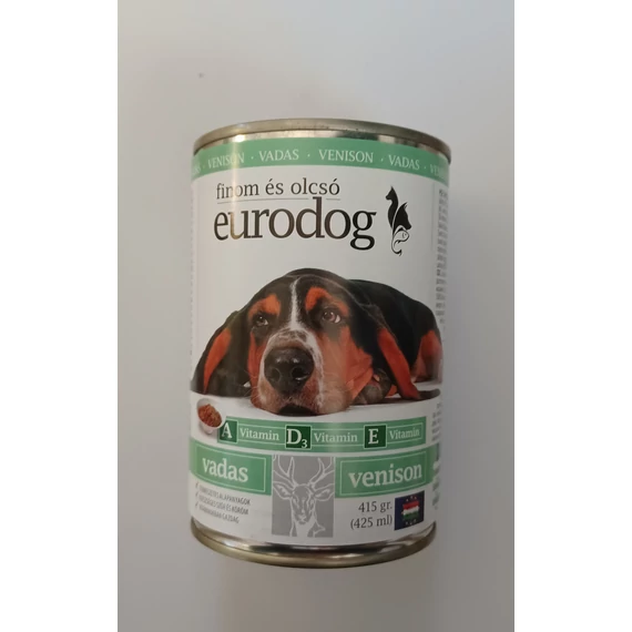 Euro Dog konzerv felnőtt kutyák számára 415 g vadas ízesítés