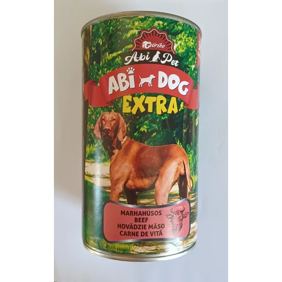 Abi Dog Extra konzerv felnőtt kutyák számára 1240 g marhahússal