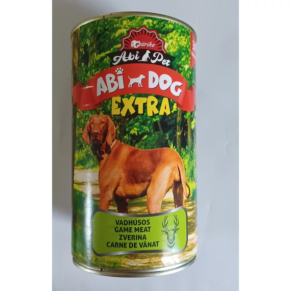 Abi Dog Extra konzerv felnőtt kutyák számára 1240 g vadhússal