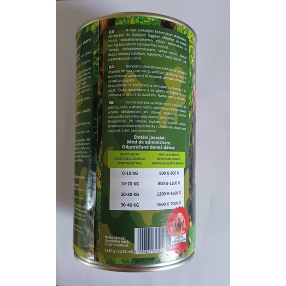 Abi Dog Extra konzerv felnőtt kutyák számára 1240 g vadhússal