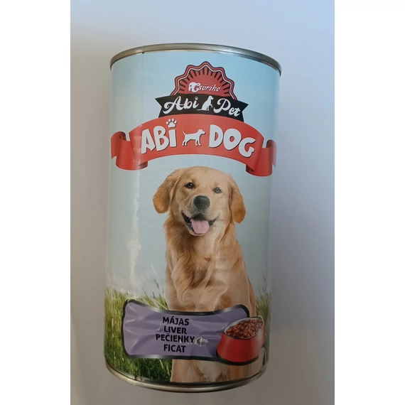 Abi Dog konzerv felnőtt kutyák számára 1240 g májas