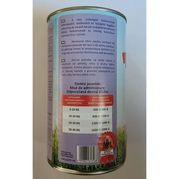 Abi Dog konzerv felnőtt kutyák számára 1240 g májas