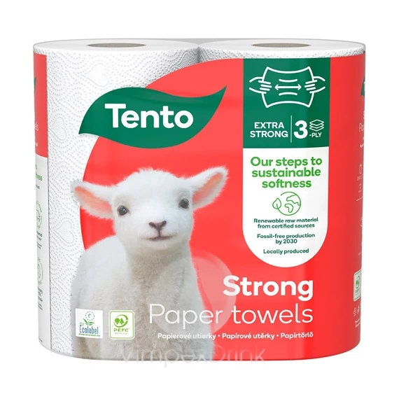 Tento Strong háztartási papírtörlő 3rét, 2tek