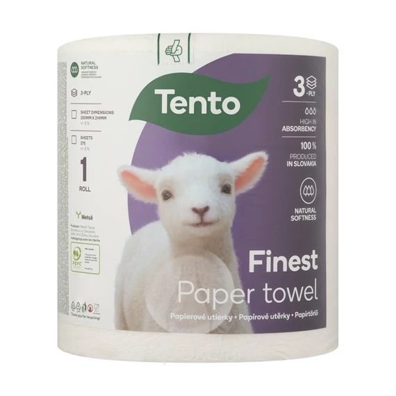 Tento Finest háztartási papírtörlő 3rét, 1tek