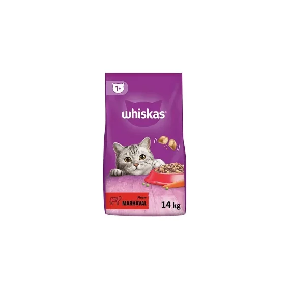 Whiskas száraztáp felnőtt macskáknak marha ízesítés